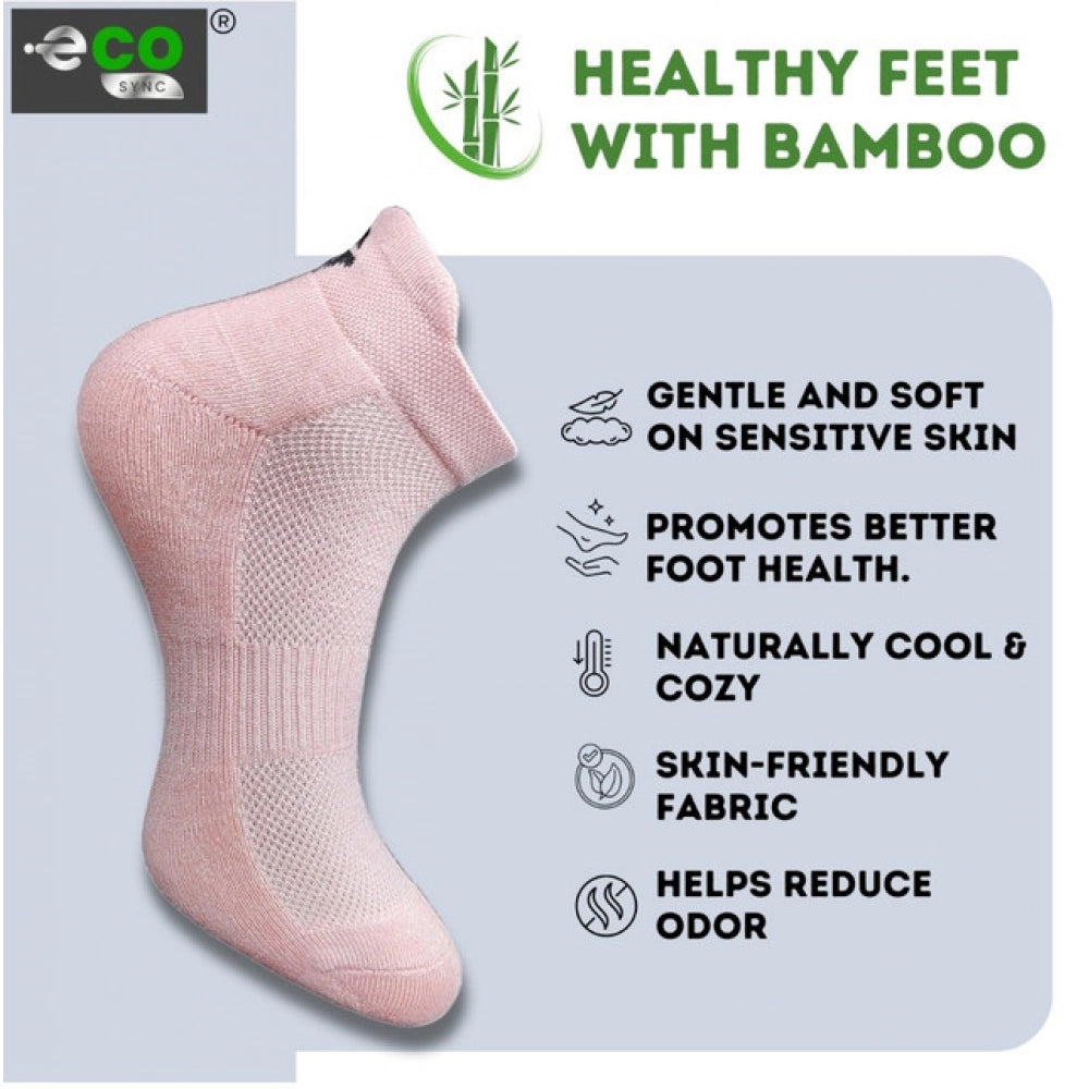 4_Pair Set Unisex Casual Bamboo Cotton Printed Ankle Length Socks (Multicolor)