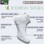 4_Pair Set Unisex Casual Bamboo Cotton Printed Ankle Length Socks (Multicolor)