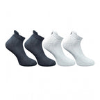 4_Pair Set Unisex Casual Bamboo Cotton Printed Ankle Length Socks (Multicolor)