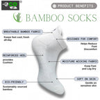 4_Pair Set Unisex Casual Bamboo Cotton Printed Ankle Length Socks (Multicolor)