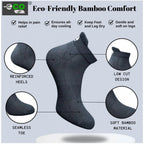4_Pair Set Unisex Casual Bamboo Cotton Printed Ankle Length Socks (Multicolor)
