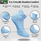 4_Pair Set Unisex Casual Bamboo Cotton Printed Ankle Length Socks (Multicolor)