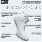 4_Pair Set Unisex Casual Bamboo Cotton Printed Ankle Length Socks (Multicolor)