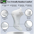 4_Pair Set Unisex Casual Bamboo Cotton Printed Ankle Length Socks (Multicolor)