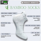 4_Pair Set Unisex Casual Bamboo Cotton Printed Ankle Length Socks (Multicolor)