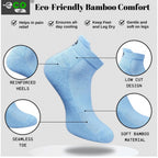 4_Pair Set Unisex Casual Bamboo Cotton Printed Ankle Length Socks (Multicolor)