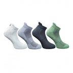 4_Pair Set Unisex Casual Bamboo Cotton Printed Ankle Length Socks (Multicolor)