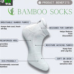 4_Pair Set Unisex Casual Bamboo Cotton Printed Ankle Length Socks (Multicolor)