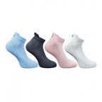 4_Pair Set Unisex Casual Bamboo Cotton Printed Ankle Length Socks (Multicolor)