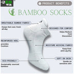 4_Pair Set Unisex Casual Bamboo Cotton Printed Ankle Length Socks (Multicolor)