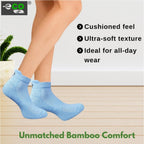 4_Pair Set Unisex Casual Bamboo Cotton Printed Ankle Length Socks (Multicolor)