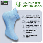 4_Pair Set Unisex Casual Bamboo Cotton Printed Ankle Length Socks (Multicolor)