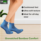 4_Pair Set Unisex Casual Bamboo Cotton Printed Ankle Length Socks (Multicolor)