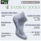 4_Pair Set Unisex Casual Bamboo Cotton Printed Ankle Length Socks (Multicolor)