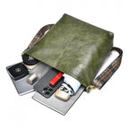 Women's PU Leather Zipper Handbag (Green)