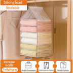 Hanging Foldable Fabric Closet Organizer with 6 Shelves