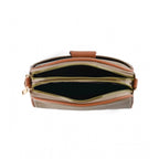 Women's PU Leather Zipper Sling Bag (Khakhi)