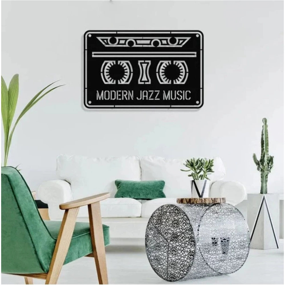 Retro Groove Music Cassette Wooden Wall Decor