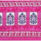 Fleece Floral Printed Double Polar Warm Bedsheet with 2 Pillow Cover (Pink)
