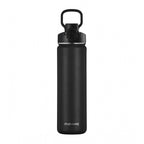 650 Ml Double Wall Insulated Stainless Steel Water Bottle With Flip Lid (Black)