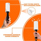 Pet Hair Remover 1 Handle And Refill Totally 60 Sheets (White)