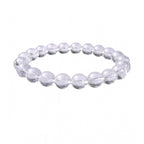 Natural Crystal 8mm Clear Quartz Bracelet (White)