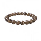 Natural Crystal 8mm Smoky Quartz Bracelet (Brown)