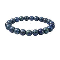 Natural Crystal 8mm Azurite Bracelet (Dark Green)