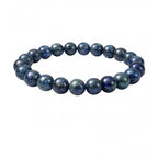 Natural Crystal 8mm Azurite Bracelet (Dark Green)