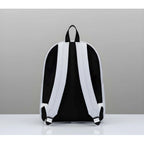 Unisex PU Leather Solid Medium Zipper Backpack (Grey)