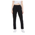 Women's Cotton Solid Elasticated Track Pants (Black)