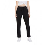 Women's Cotton Solid Elasticated Track Pants (Black)