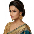 Women's Zinc Alloy Gold Plated Chandelier Earrings (Multicolor)
