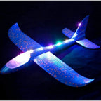 EPP Foam Galaxy Hand Throw Flying LED Glider Airplane (Blue-Multicolor)