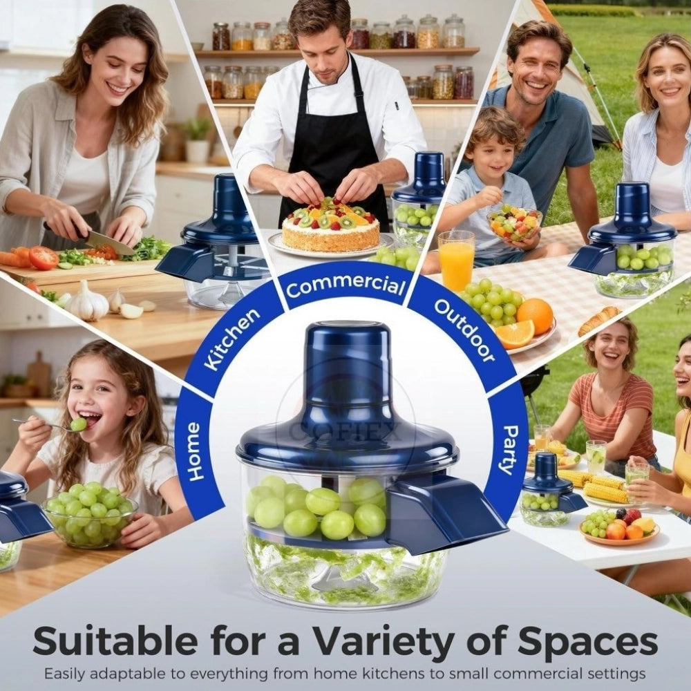 Plastic Solid An Electric Automatic Peeler (Blue)