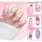 Plastic Solid Magnetic Nail Art Pen Set (Multicolor)