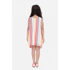 Girl's Chiffon Ruffled Sleeveless Dress (Multicolor)