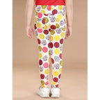 Girl's Cotton Lycra Floral Elasticated Jeggings (Multicolor)