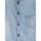 Girl's Denim Embellished Sleeveless Jumpsuit (Blue)