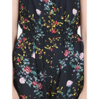 Girl's Rayon Flamingo Print Sleeveless Jumpsuit (Black-Multicolor)