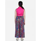 Girl's Bodice-Rayon Colour Block Sleeveless Jumpsuit (Multicolor)