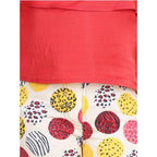 Girl's Cotton Floral Elasticated Jegging and Top Set (Red)