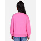 Girl's Fleece Embellished Long Sleeves Sweatshirt (Pink)