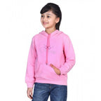 Girl's Fleece Embellished Long Sleeves Sweatshirt (Light Pink)