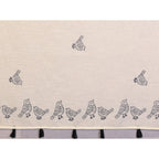 Women's Linen Cotton Printed Saree With Unstitched Blouse 5.5Mtr (Off White)