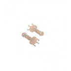 Women's Brass Silver Plated Drop Earrings (Turquoise)