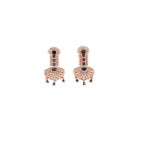 Women's Brass Silver Plated Drop Earrings (Blue)