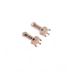 Women's Brass Silver Plated Drop Earrings (Blue)