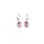 Women's Brass Silver Plated Pendant Set (Pink)
