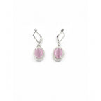 Women's Brass Silver Plated Pendant Set (Pink)